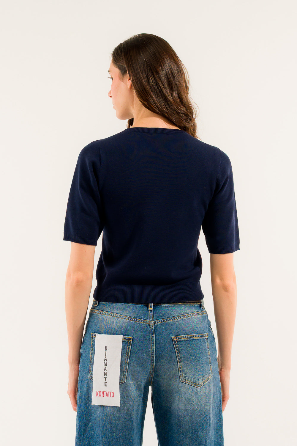 Kontatto - Girocollo Manica Corta Blu Navy