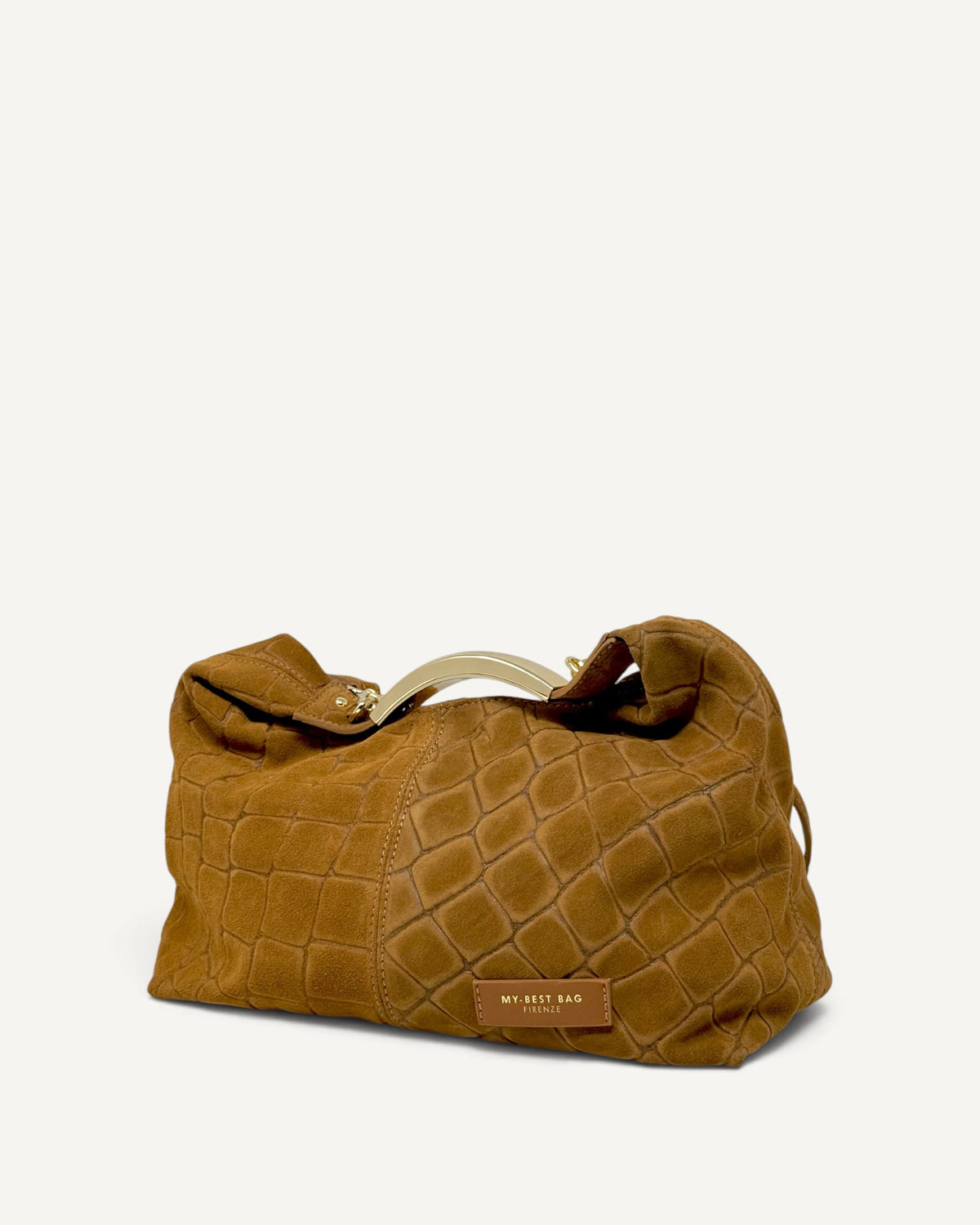 My Best Bag - Borsa Mini Elisse Croco Suede Cognac