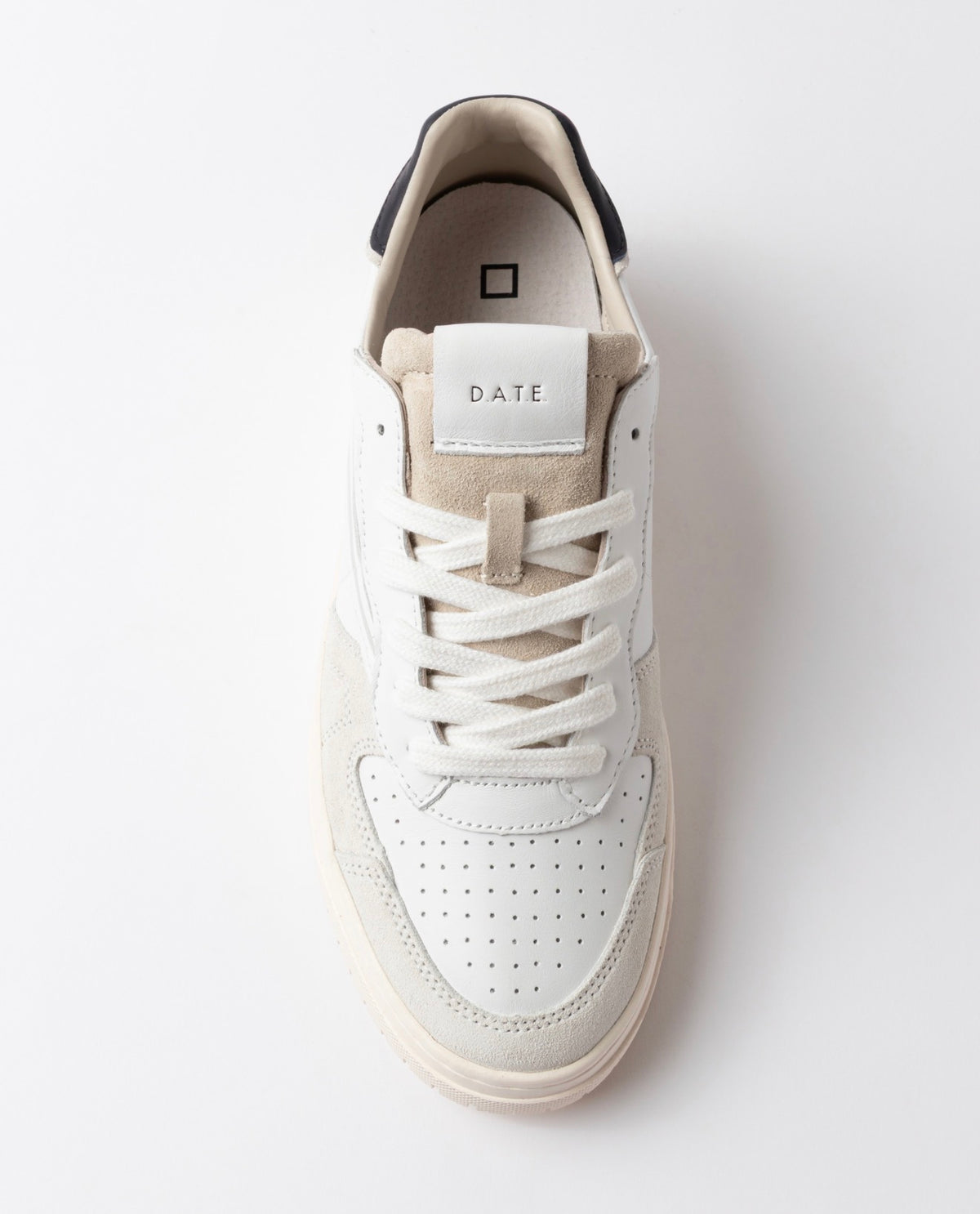 D.A.T.E. - Sneakers uomo Torneo Pure Calf White - Blue