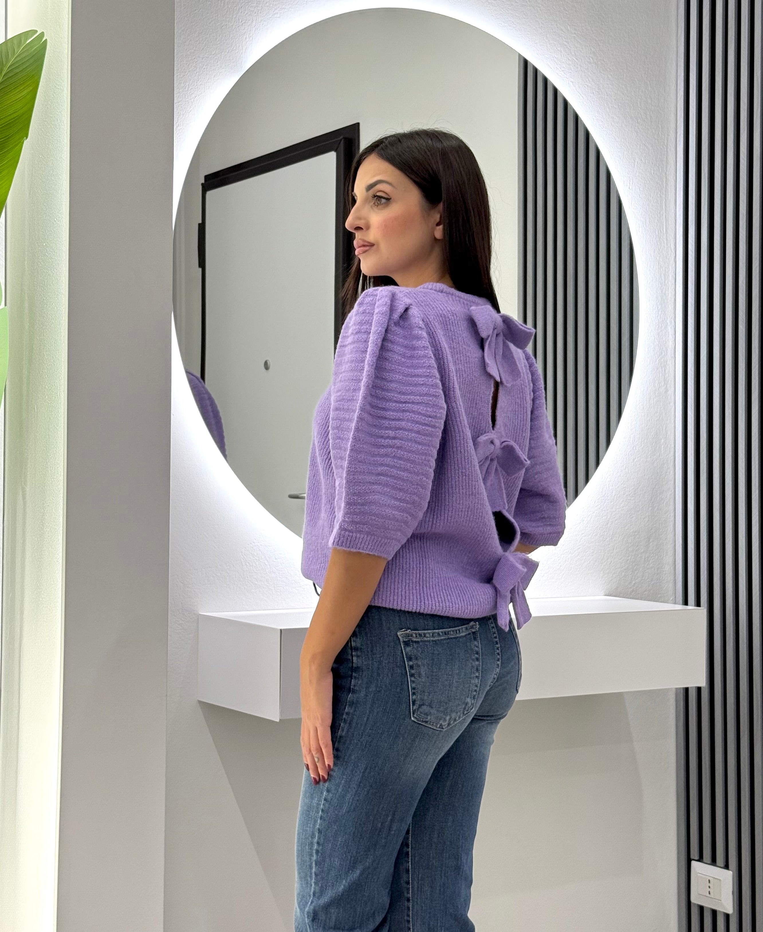 Kontatto - Girocollo Fiocchi Schiena Lilla