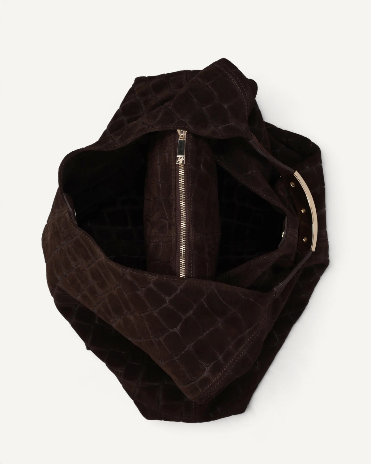 My Best Bag - Borsa Elisse Croco Suede Testa di Moro