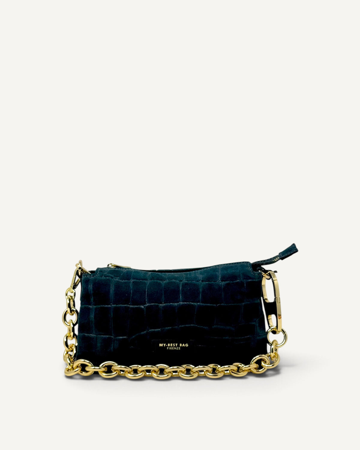 My Best Bag - Borsa Reflex Croco Suede Mini Ottanio