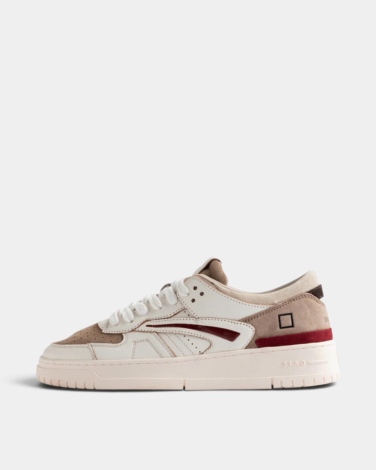 D.A.T.E. - Sneakers Uomo Torneo Colored White - Bordeaux