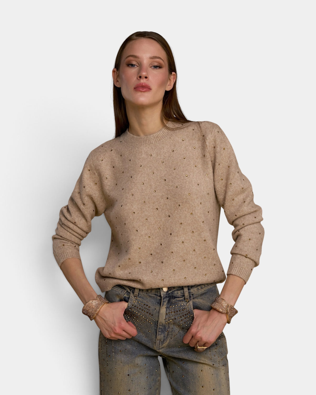 No Secrets - Maglia Girocollo Studs