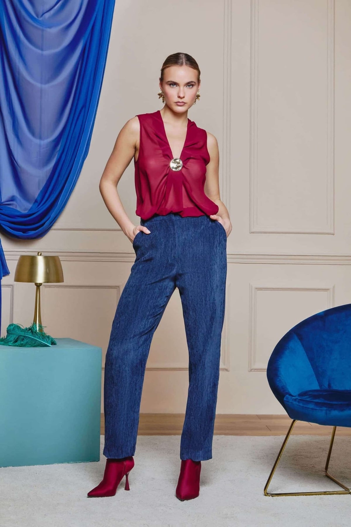 Hanita Couture - Pantalone Velluto