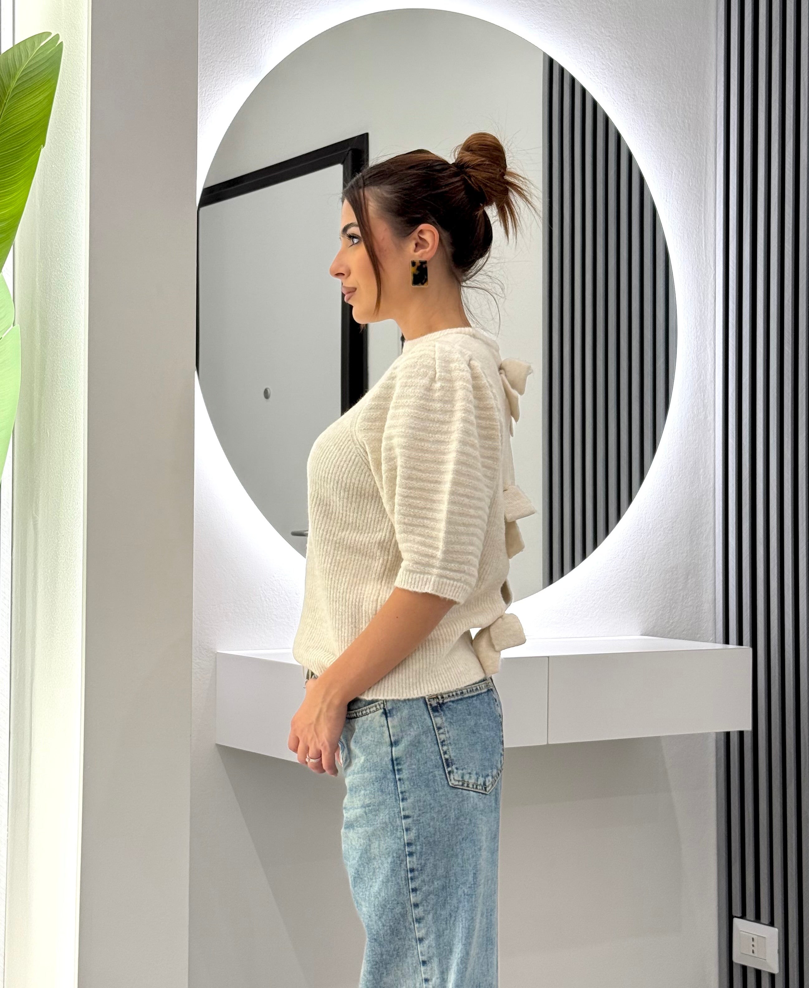 Kontatto - Girocollo Fiocchi Schiena Panna