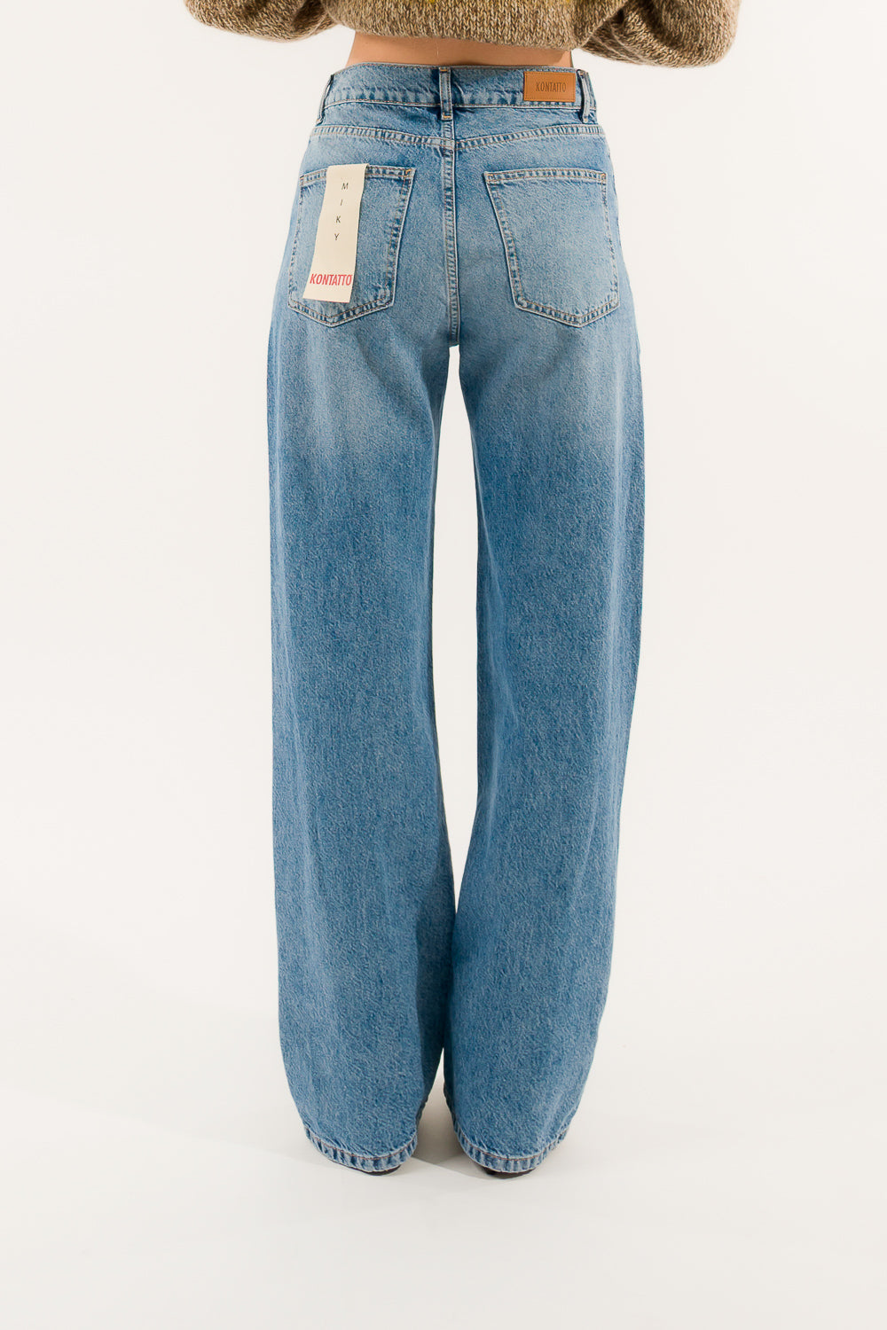 Kontatto - Jeans Miki Abbottonatura Asimmetrica