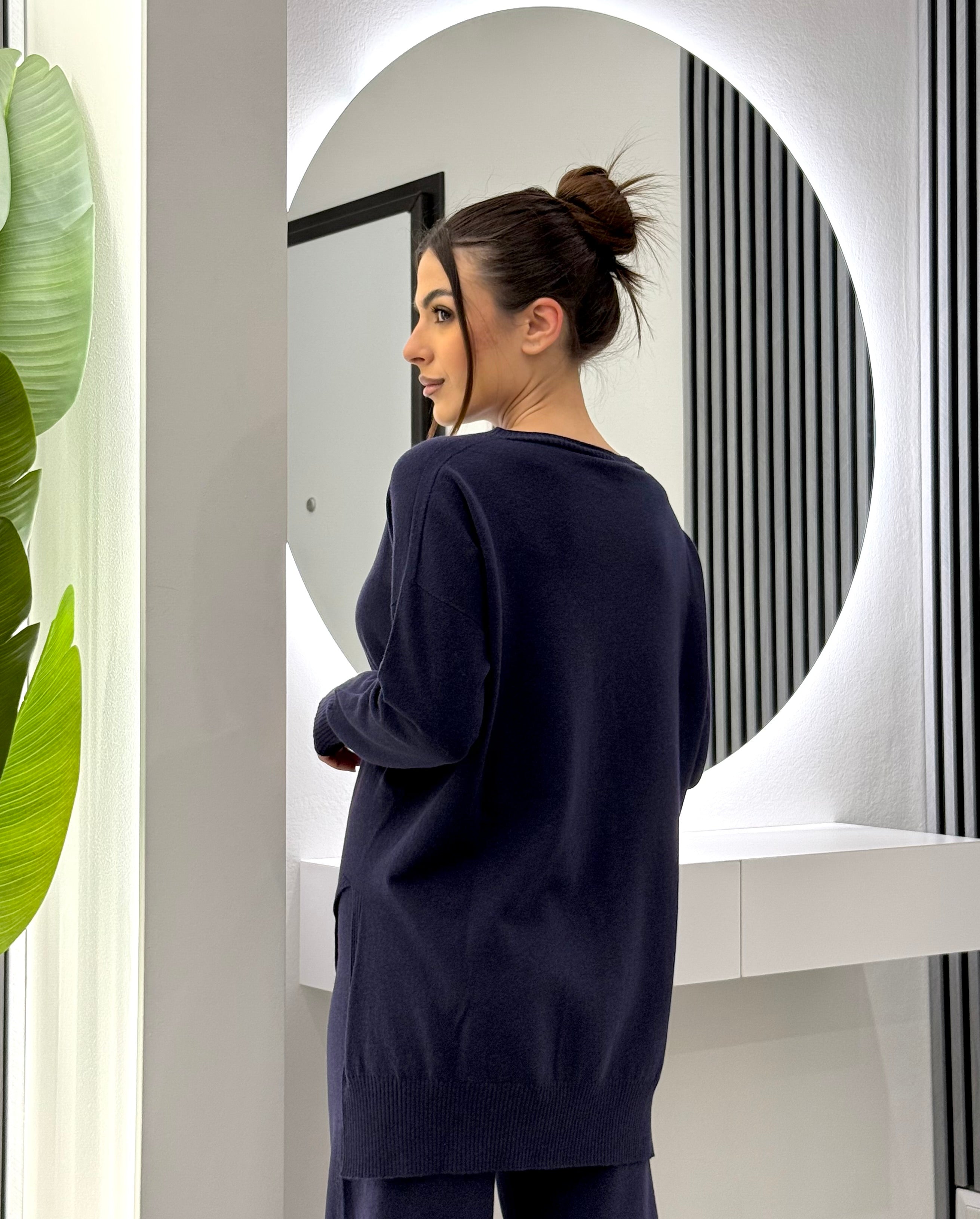 Kontatto - Maglia Scollo Barca Blu