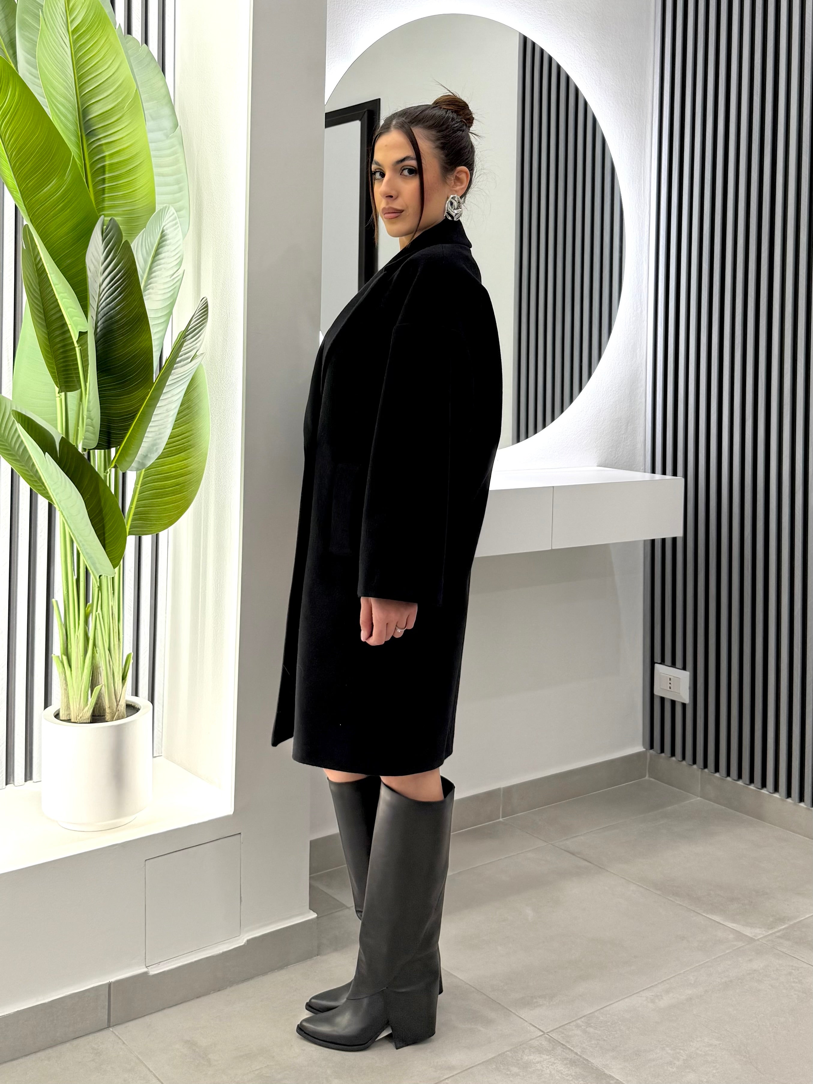 Kontatto - Cappotto Doppiopetto Nero