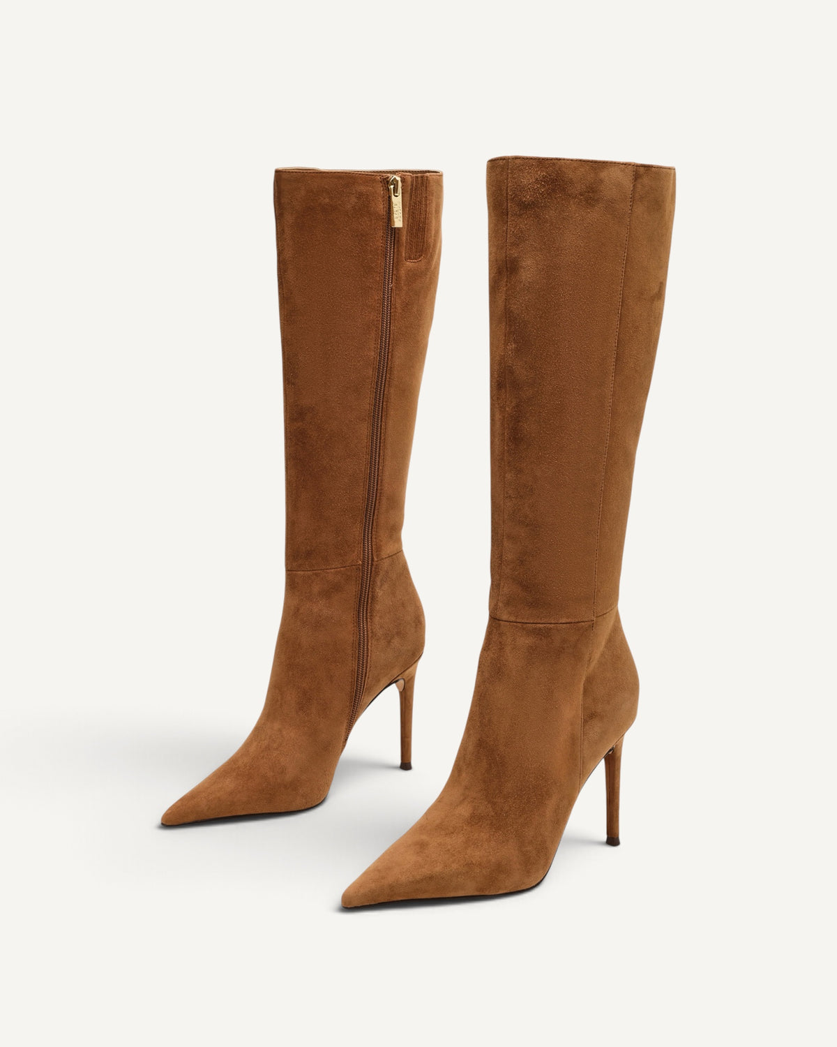 Steve Madden - Stivale Rattler Alto in Suede Nocciola con Tacco