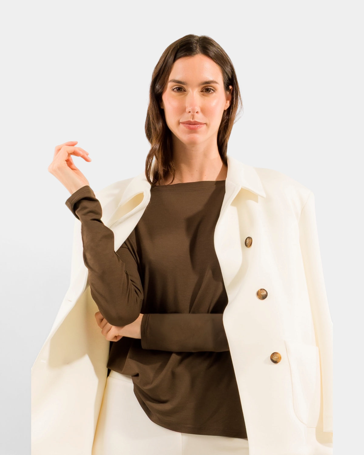 Kontatto - Blusa Over Testa di Moro