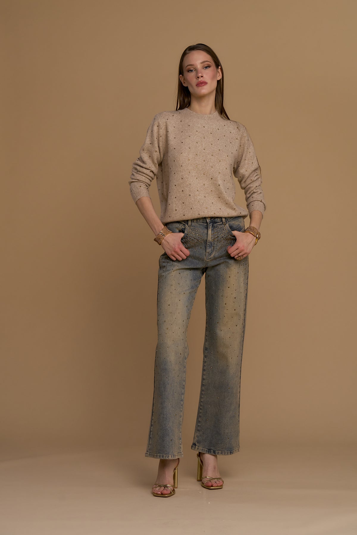 No Secrets - Maglia Girocollo Studs