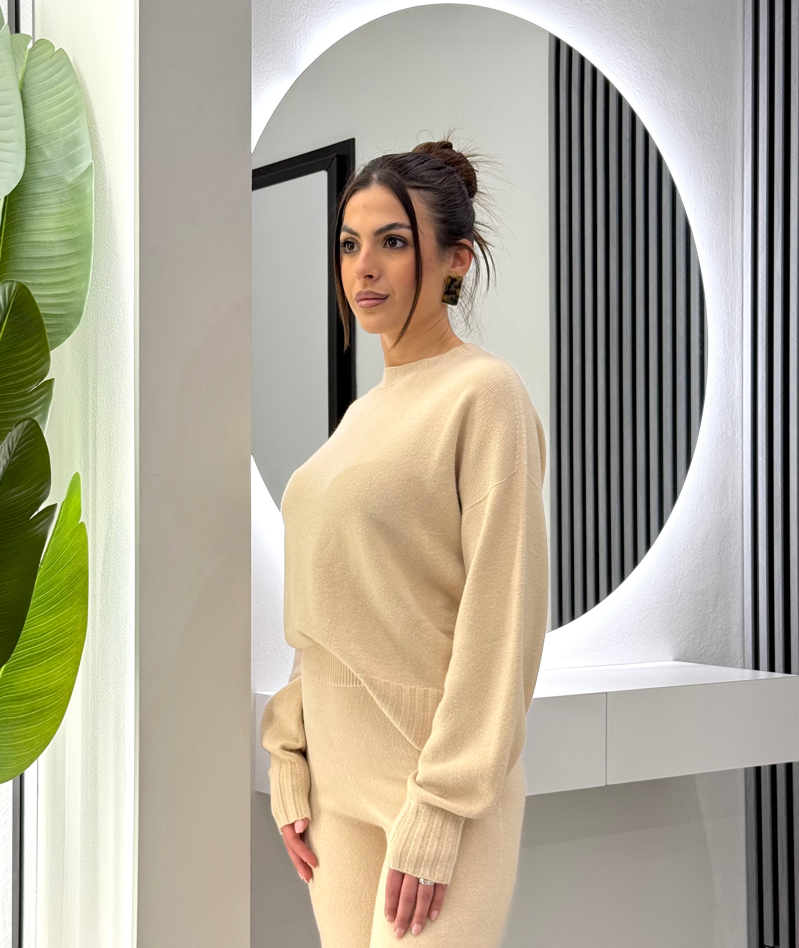 Kontatto - Maglia Girocollo Beige