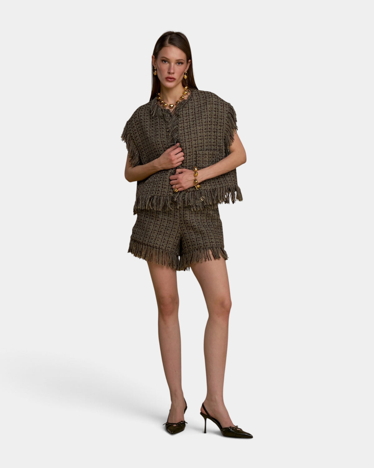 No Secrets - Shorts Bouclette e Frange