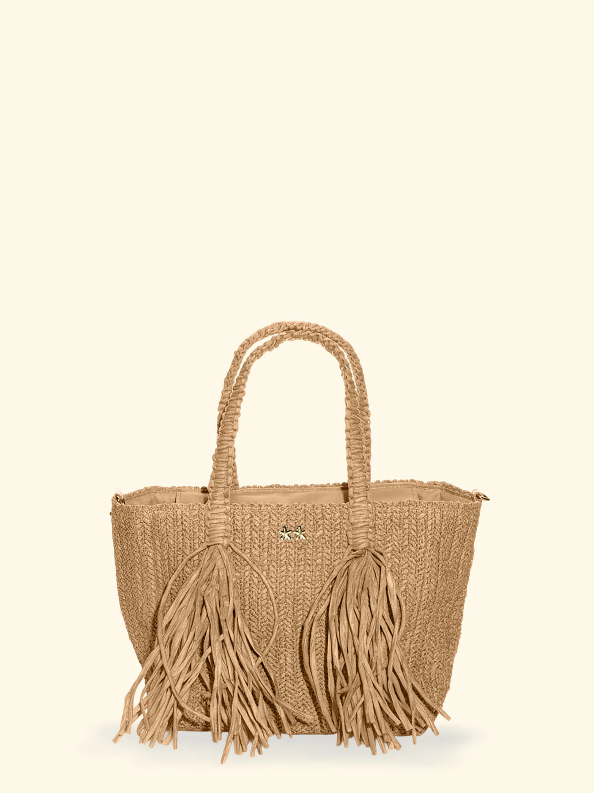 F**K - Mini Bag Paglia Frange e Tracolla Removibile SW0045-BG
