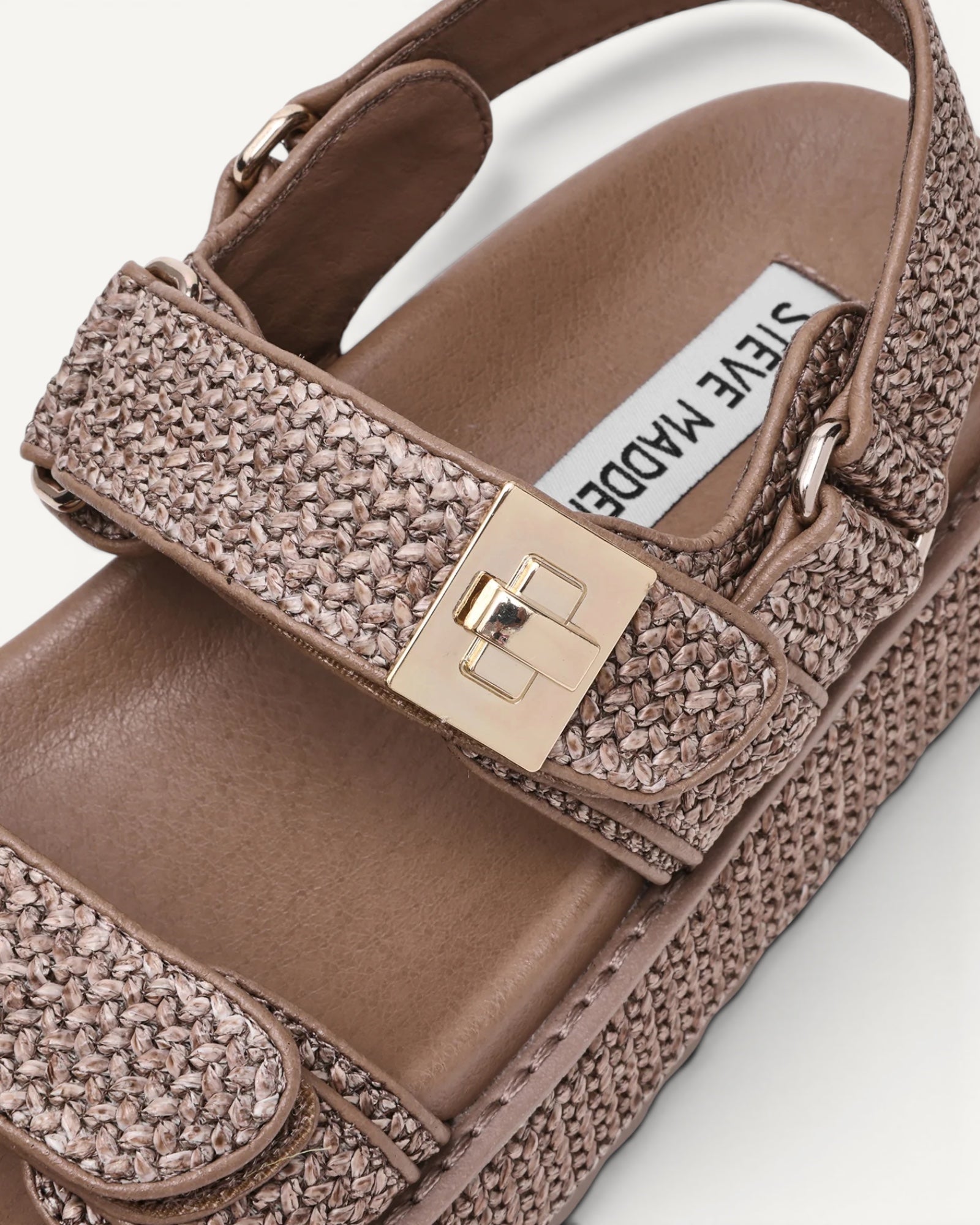Steve Madden - Sandalo Bigmona Charcoal Raffia