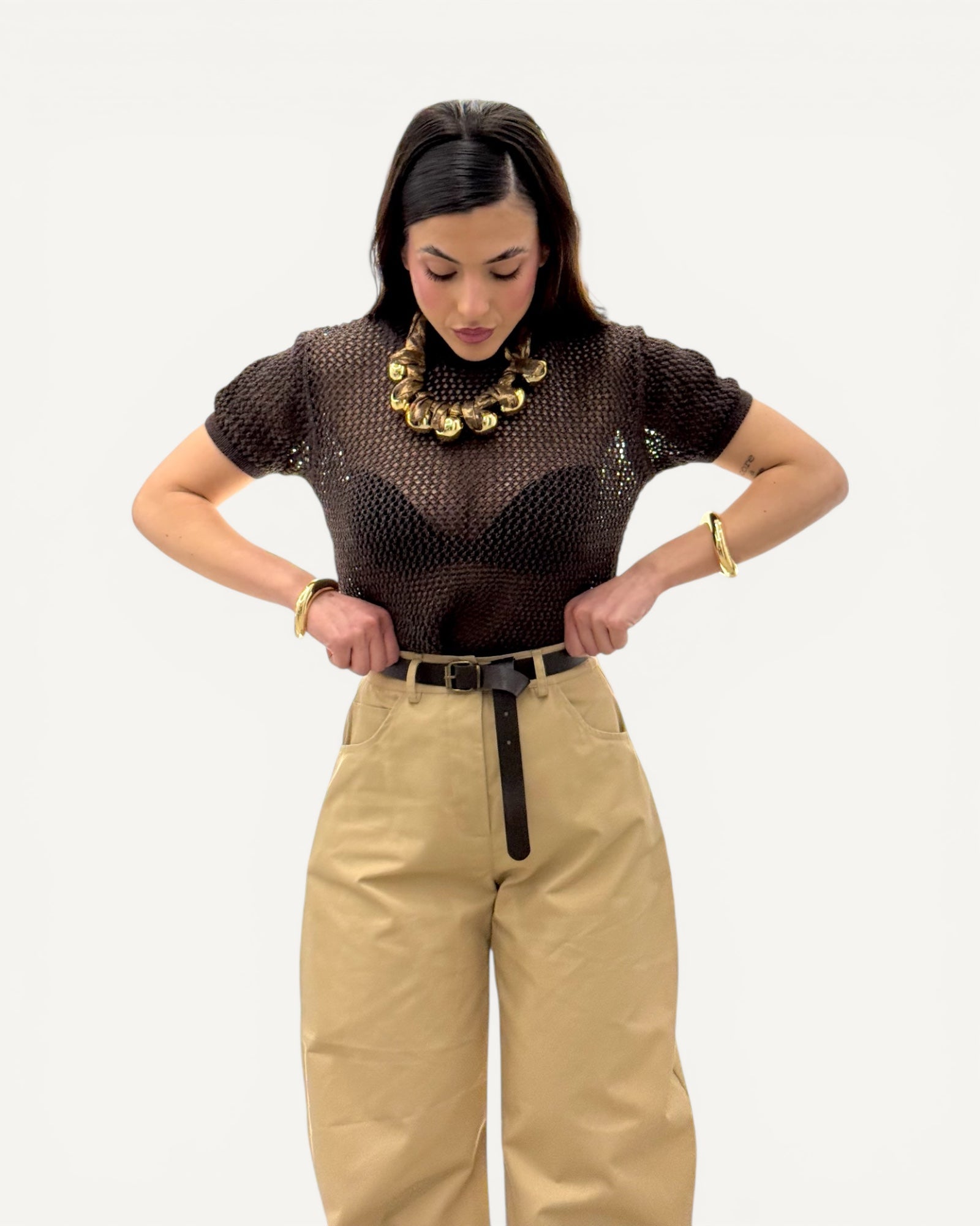 KikiSix - Maglia Mezza Manica Lurex