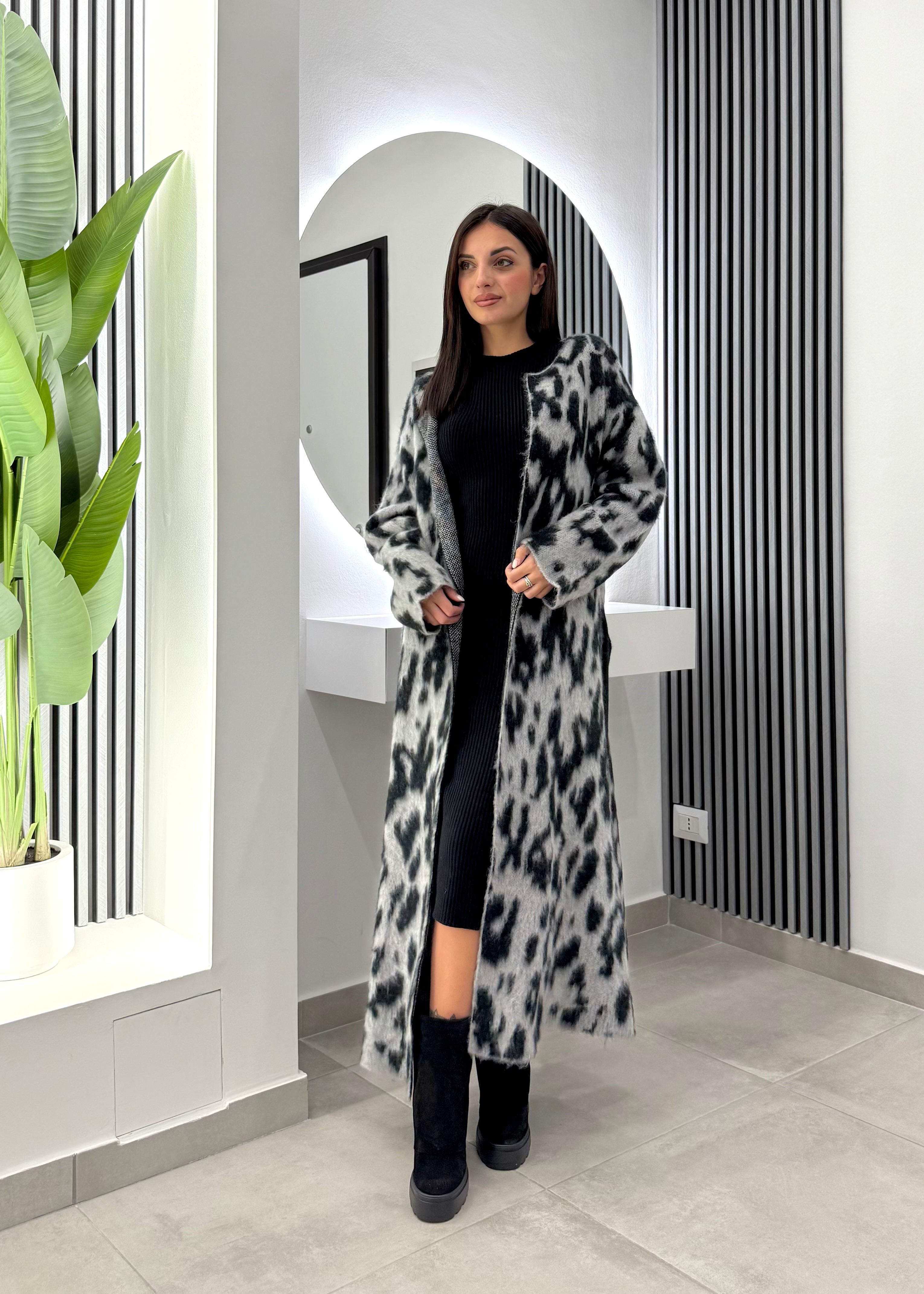Kontatto- Cardigan Lungo Maculato