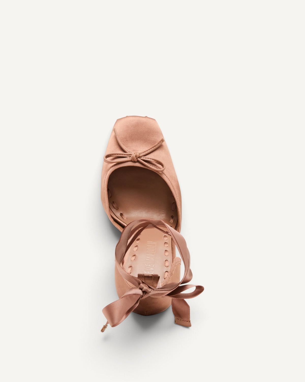 Steve Madden - Larina Ballerina con Tacco Tan Satin