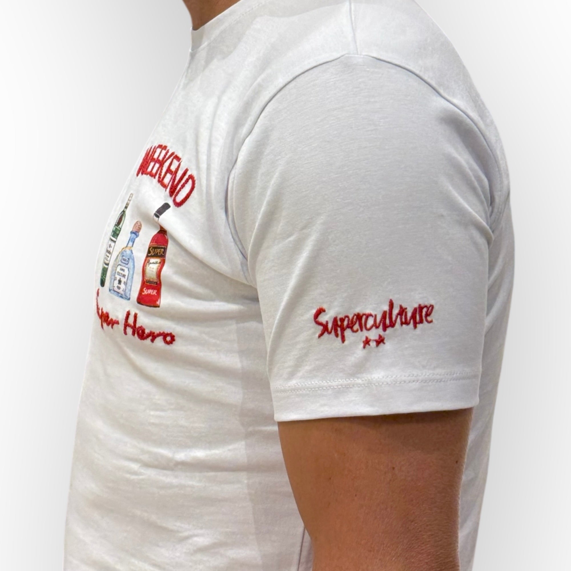 Superculture - T-Shirt "Weekend Super Hero" Bianca