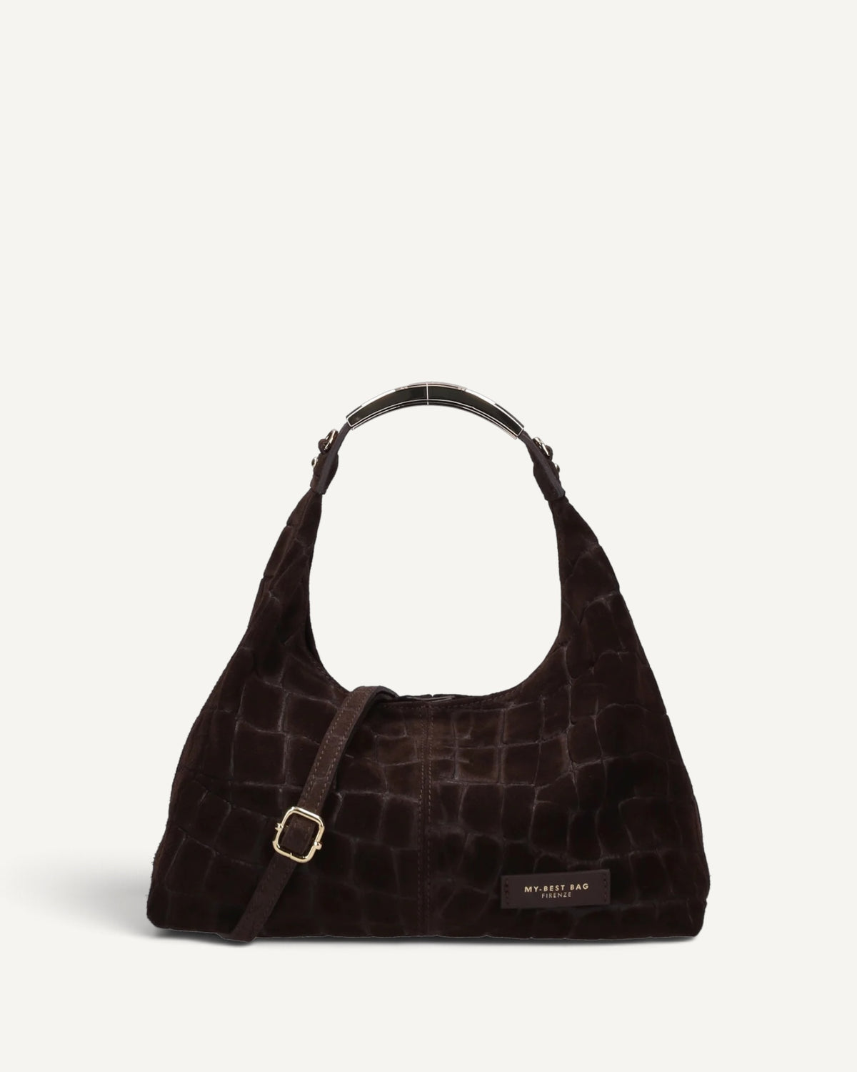 My Best Bag - Borsa Mini Elisse Croco Suede Testa di Moro