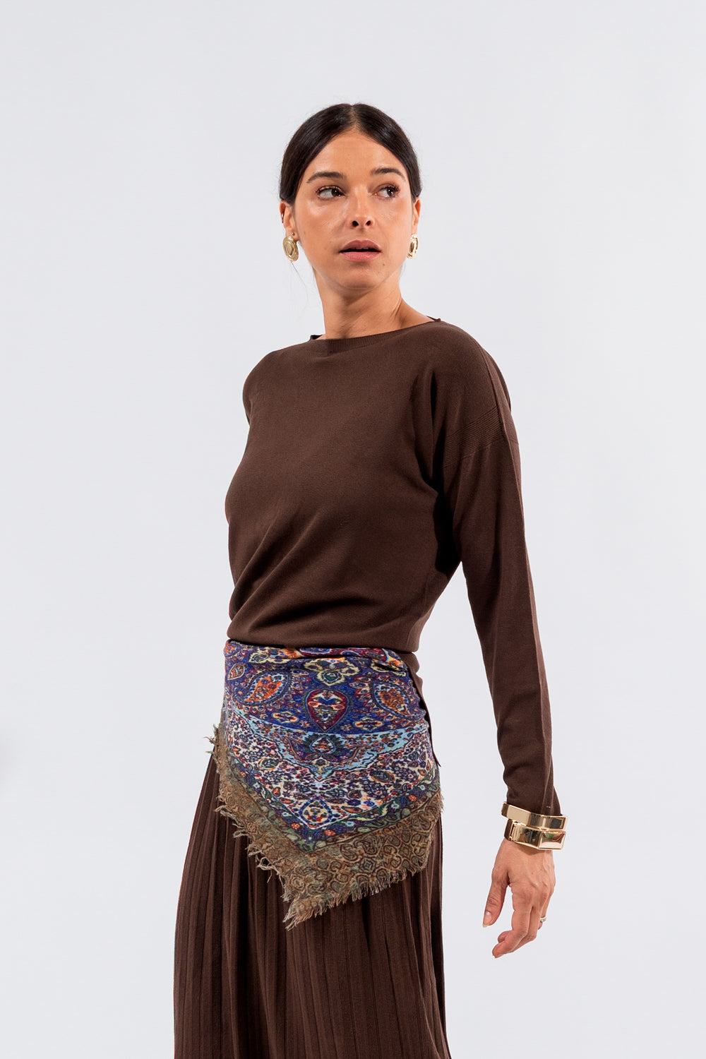 Kontatto - Maglia Spacchi Laterali Testa di Moro