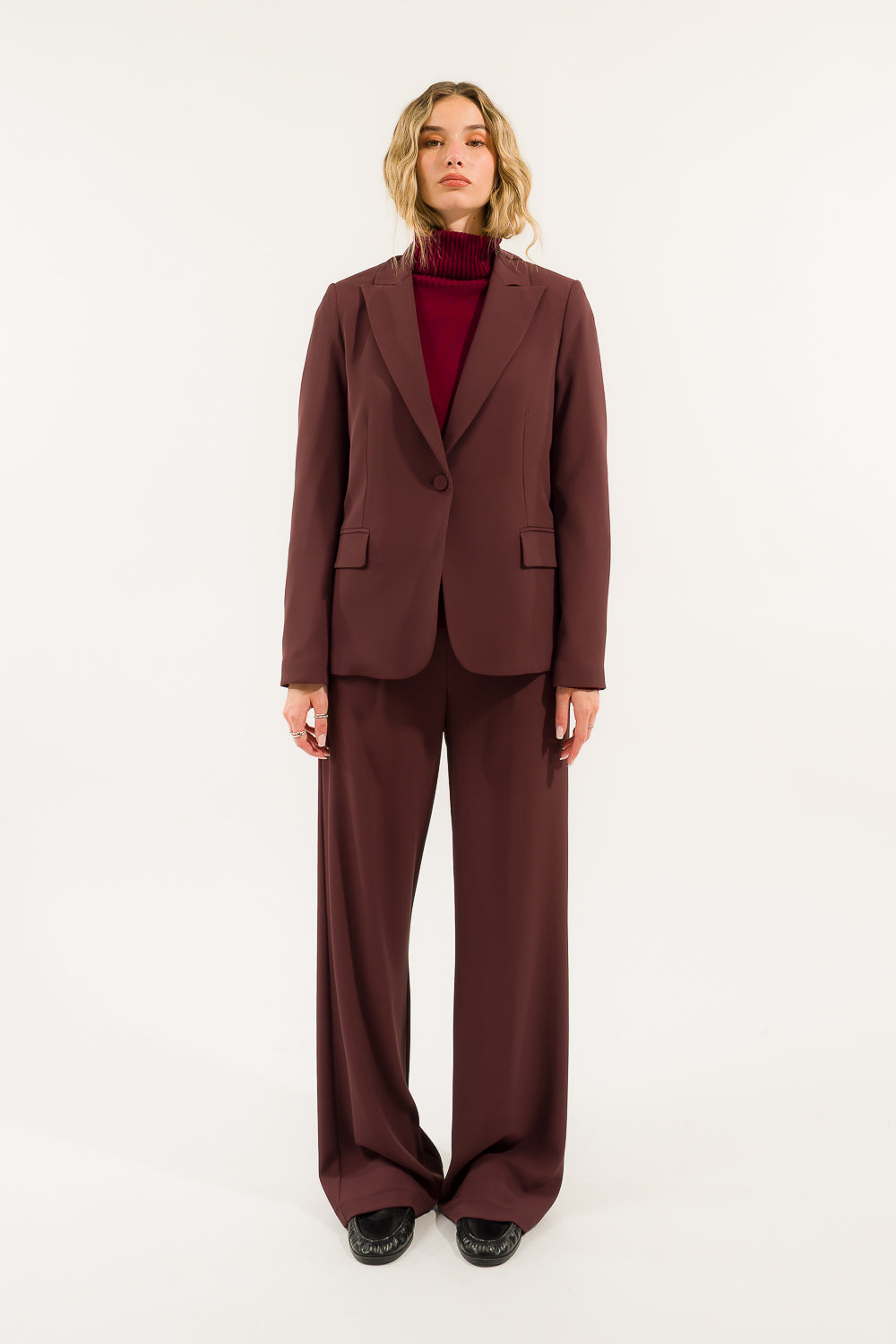 Kontatto - Completo Tailleur Giacca e Pantalone Bordeaux