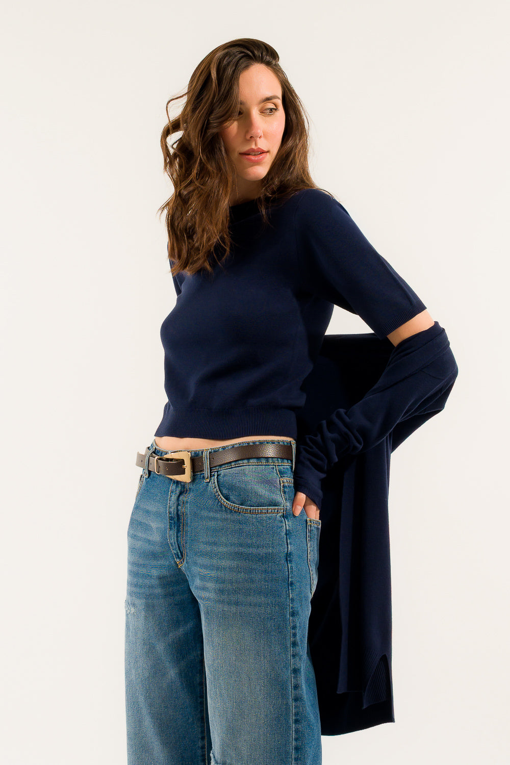 Kontatto - Girocollo Manica Corta Blu Navy
