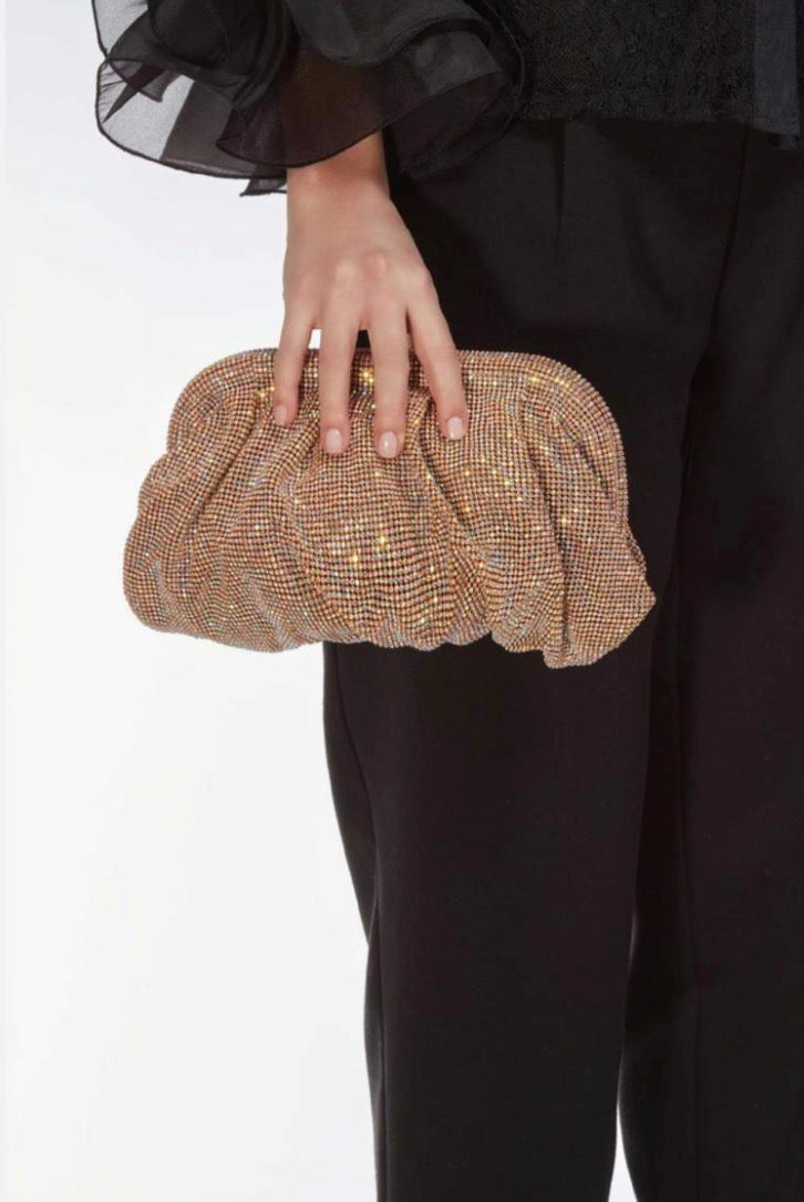 Odì Odì - Borsa Caratea Morbida in Strass Oro