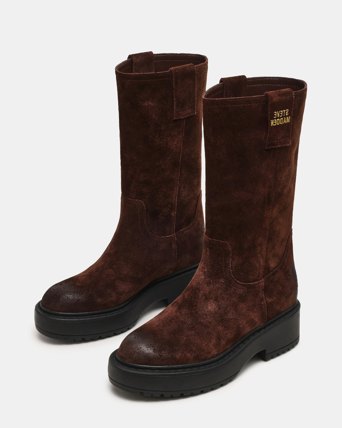 Steve Madden Ruckus - Stivale in Suede Marrone Chocolate