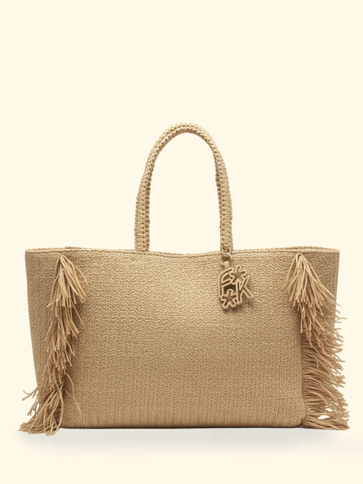 F**K - Maxi Bag Paglia Frange e Manici Rigidi SW0040-BG