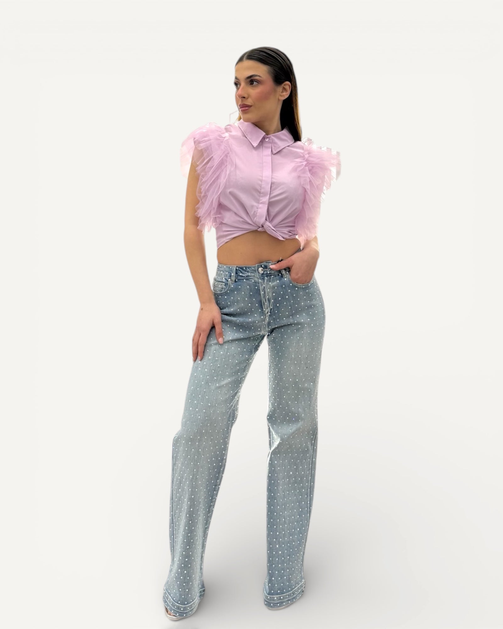 No Secrets - Camicia Maniche Tulle