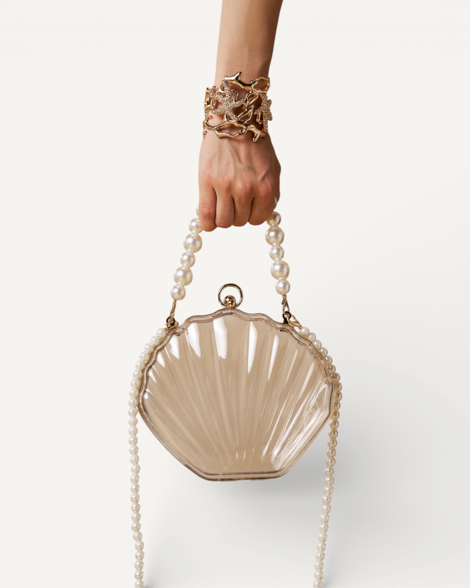 No Secrets - Borsa Conchiglia Trasparente