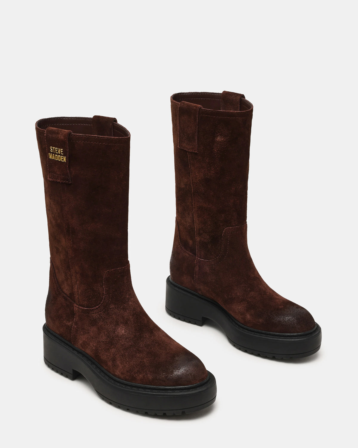 Steve Madden Ruckus - Stivale in Suede Marrone Chocolate