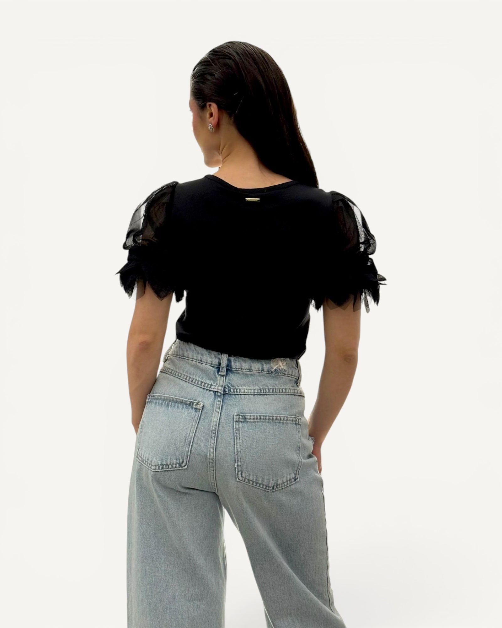 No Secrets - T-Shirt Maniche Tulle