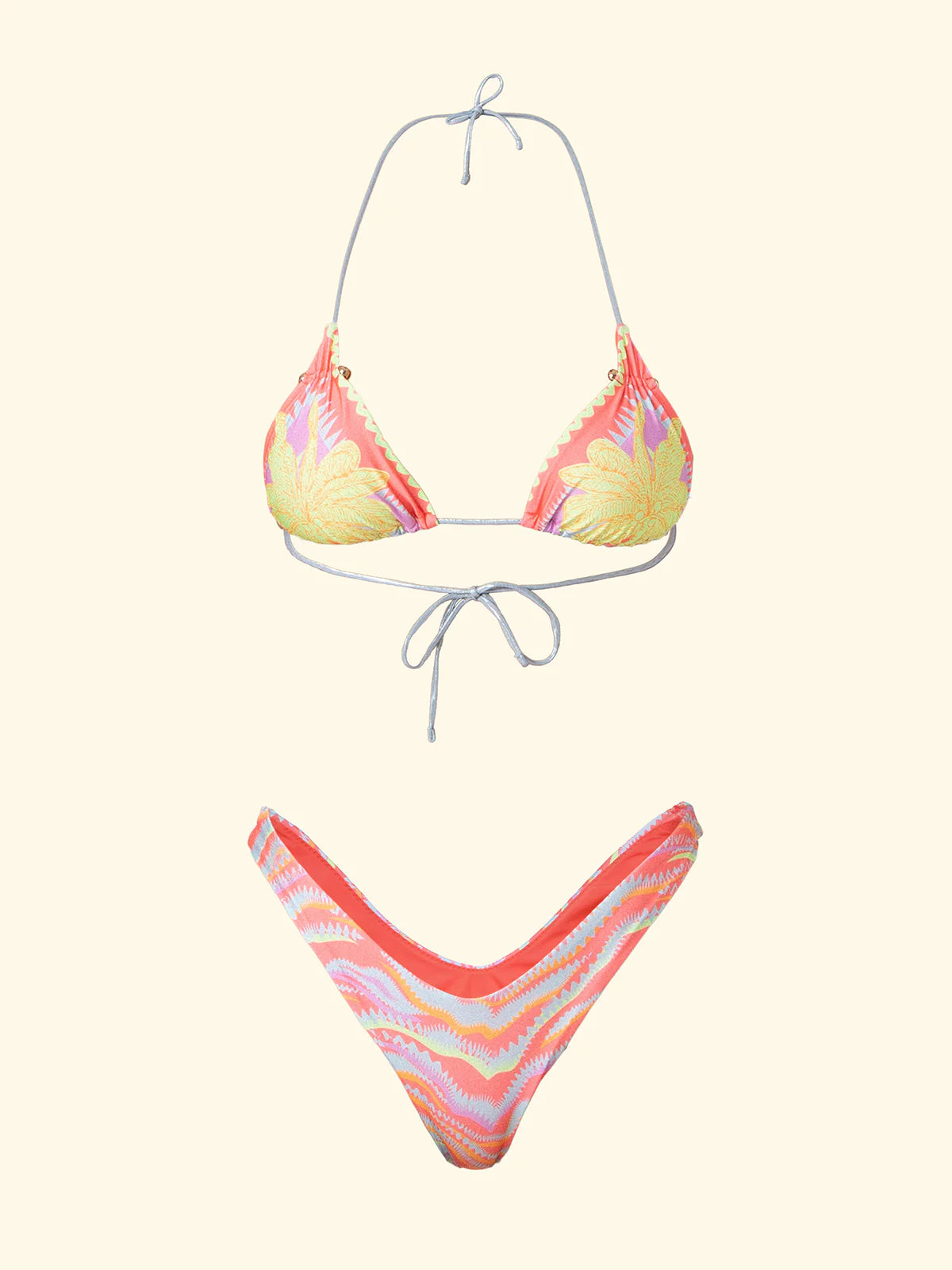 F**K - Bikini Triangolo con Slip Fisso Fantasia SW0330-X35