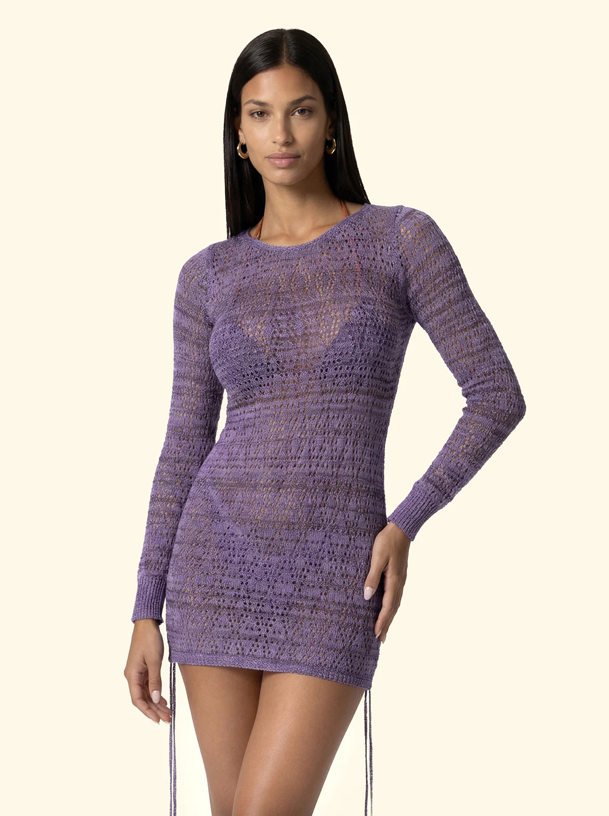 F**K - Vestito Corto in Maglia Trasparente SW0636-MC