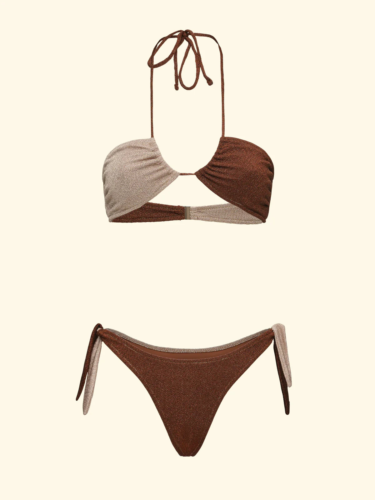 F**K - Bikini Donna Fascia con Slip Americano Regolabile Fantasia SW1111-BN