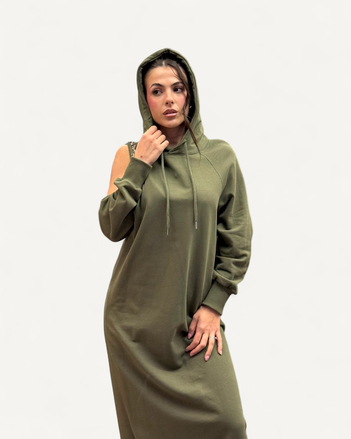 D'Elle - Giulia Mastini - Abito Felpa con Cappuccio