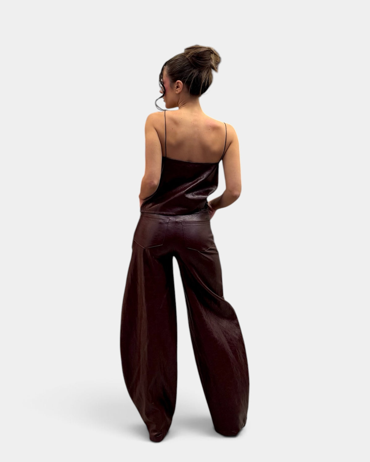 D'Elle - Giulia Mastini - Pantalone Balloon Ecopelle Bordeaux