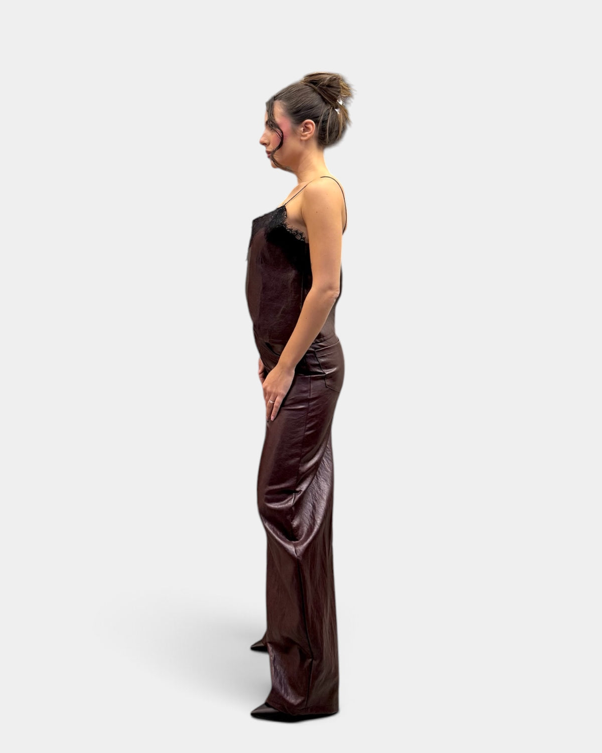 D'Elle - Giulia Mastini - Pantalone Balloon Ecopelle Bordeaux