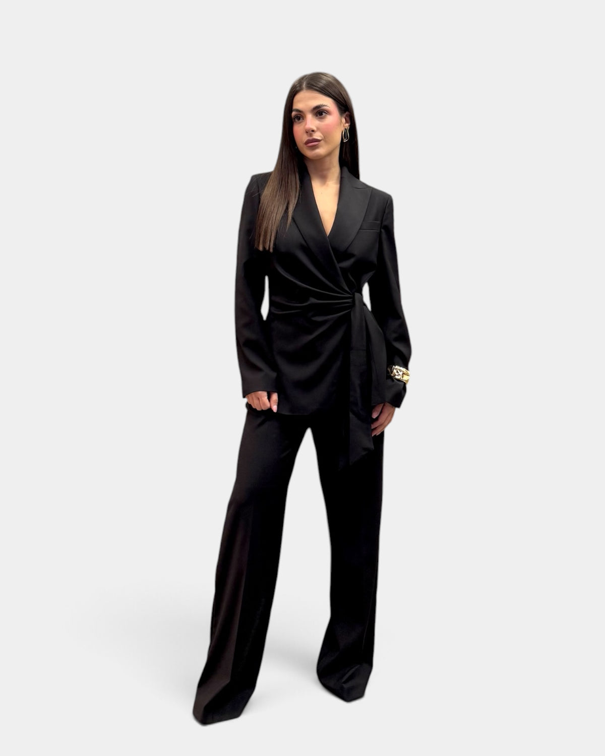 KikiSix - Pantalone Nero con Elastico