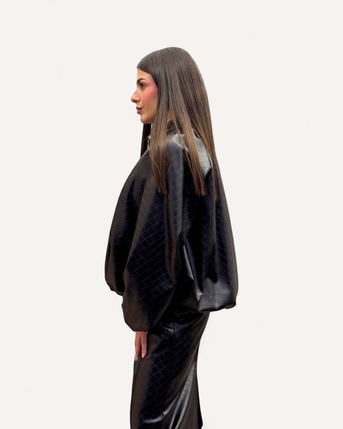 KikiSix - Bomber Ecopelle Nero