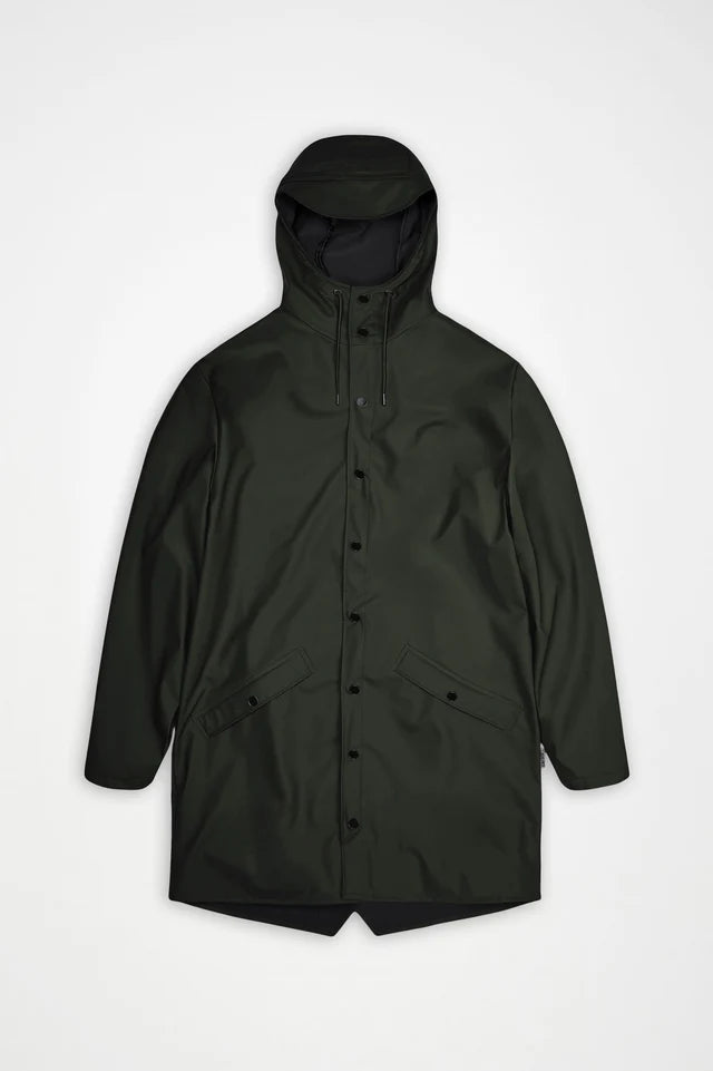 Rains - Long Jacket W3 Unisex Verde Militare
