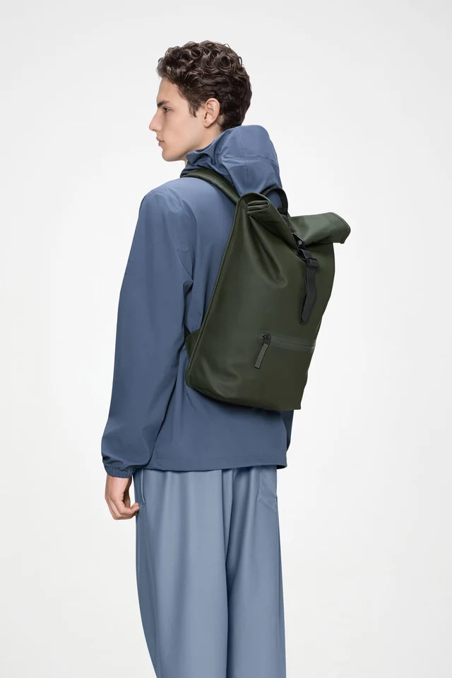 Rains - Zainetto Rolltop Rucksack Verde Militare