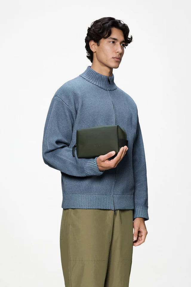 Rains - Pochette Wash Bag Small Verde Militare